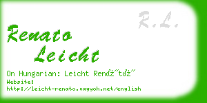 renato leicht business card